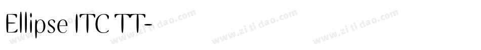 Ellipse ITC TT字体转换